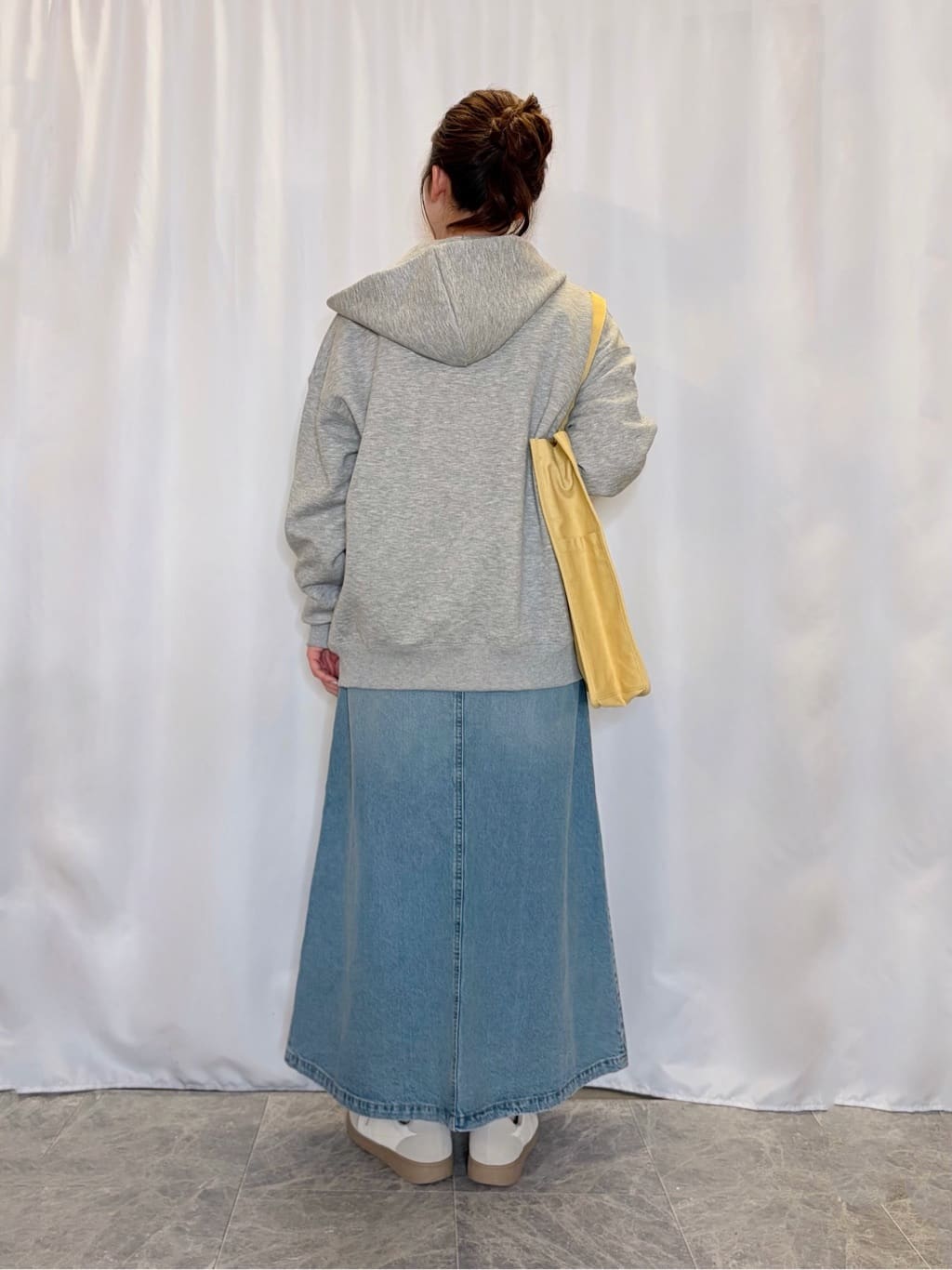 おうめさんの「SHOO･LA･RUE｜ダブルフェイス配色ニット」を使ったコーディネート
