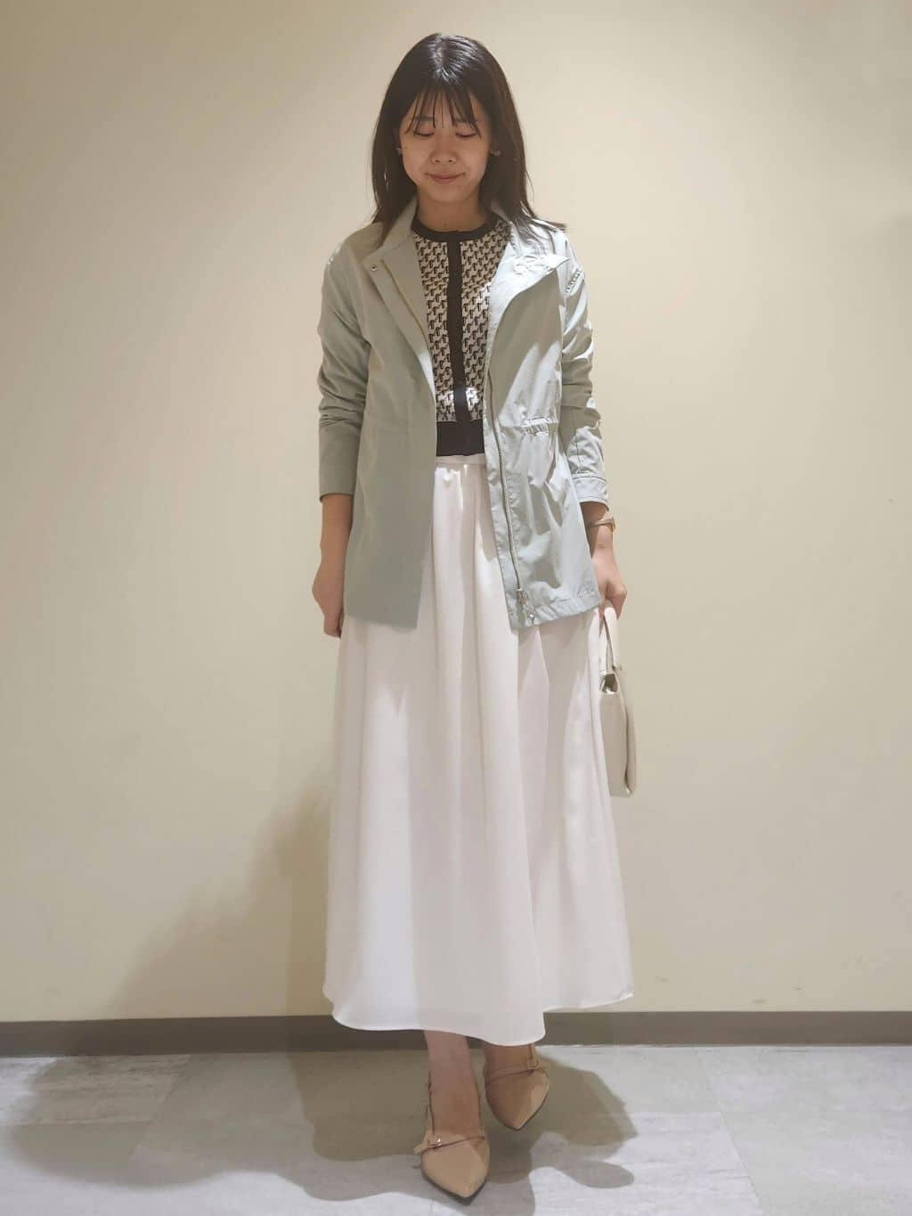 yukaさんの「COUP DE CHANCE｜◆【手洗い可／軽量/フードなし】スタンド衿ブルゾン」を使ったコーディネート