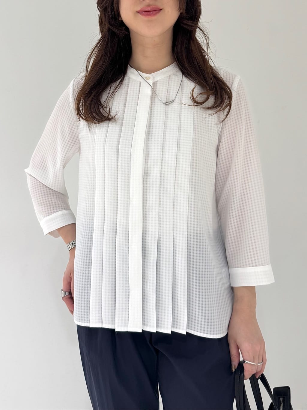 そんさんの「INDIVI｜【洗える／多機能／SETUP可】着る日傘ダブルジャケット」を使ったコーディネート