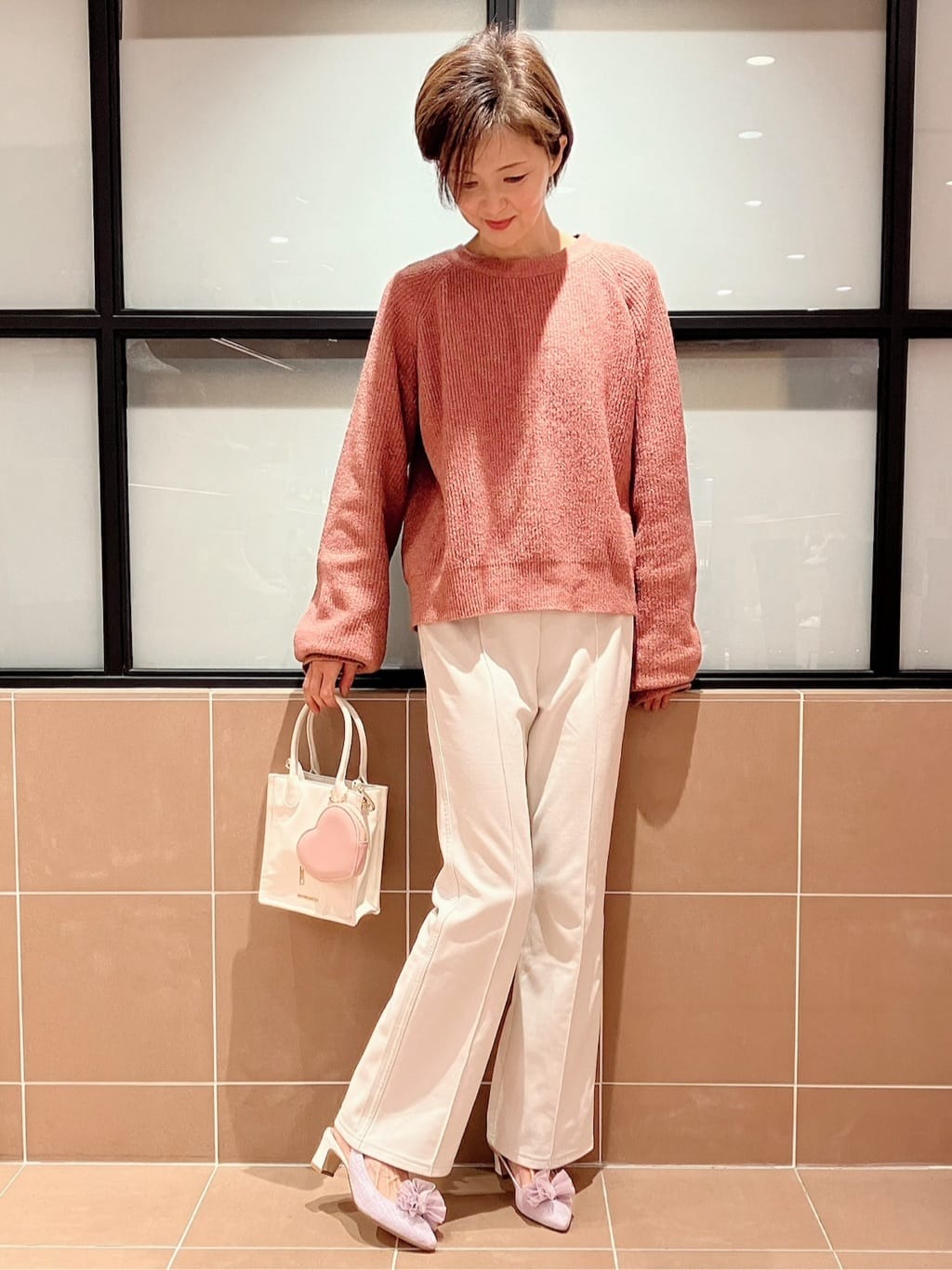 Ｋさんの「ESPERANZA｜シフォンリボン付きバックストラップパンプス」を使ったコーディネート