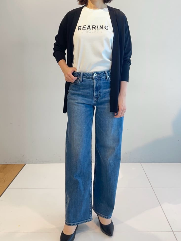 murayamaさんの「INDIVI｜【洗える／上品】きれいめ着流しカーディガンニット」を使ったコーディネート