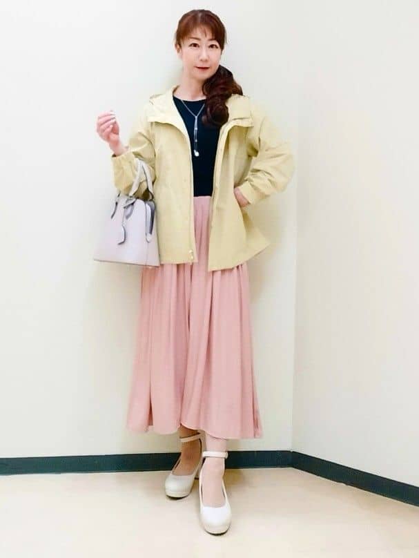 花さんの「Reflect｜【インナーにおすすめ◎】クルーネックストレッチリブトップス」を使ったコーディネート