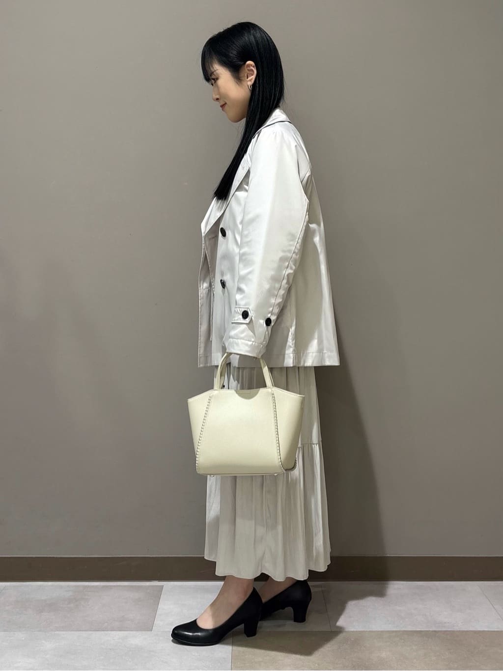 KEIKOさんの「INDIVI｜【撥水／UVケア／2WAY】超軽量ライナー付ライトトレンチコート」を使ったコーディネート