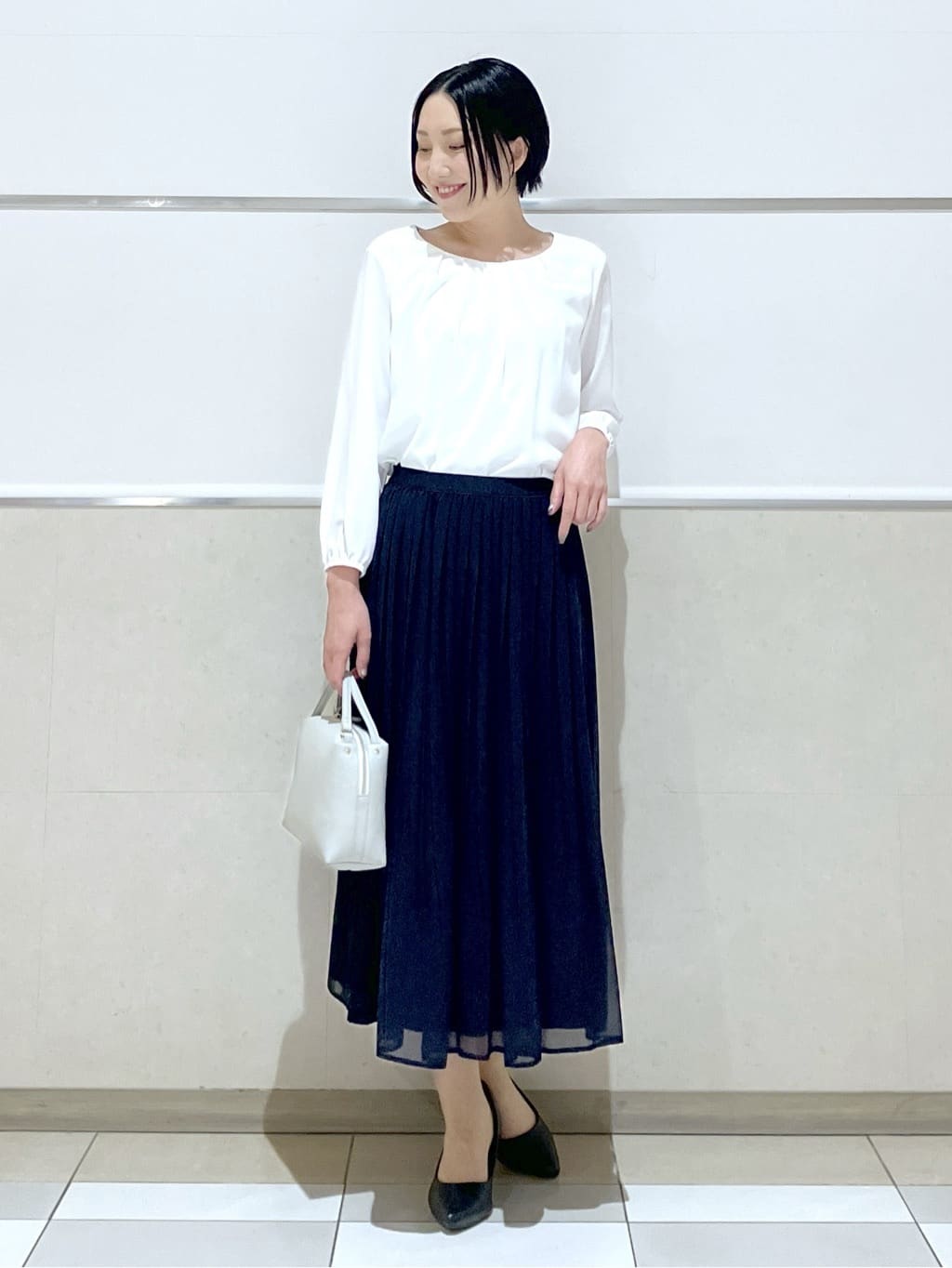 eriko さんの「Dessin｜【洗える】ジョーゼットブラウス」を使ったコーディネート