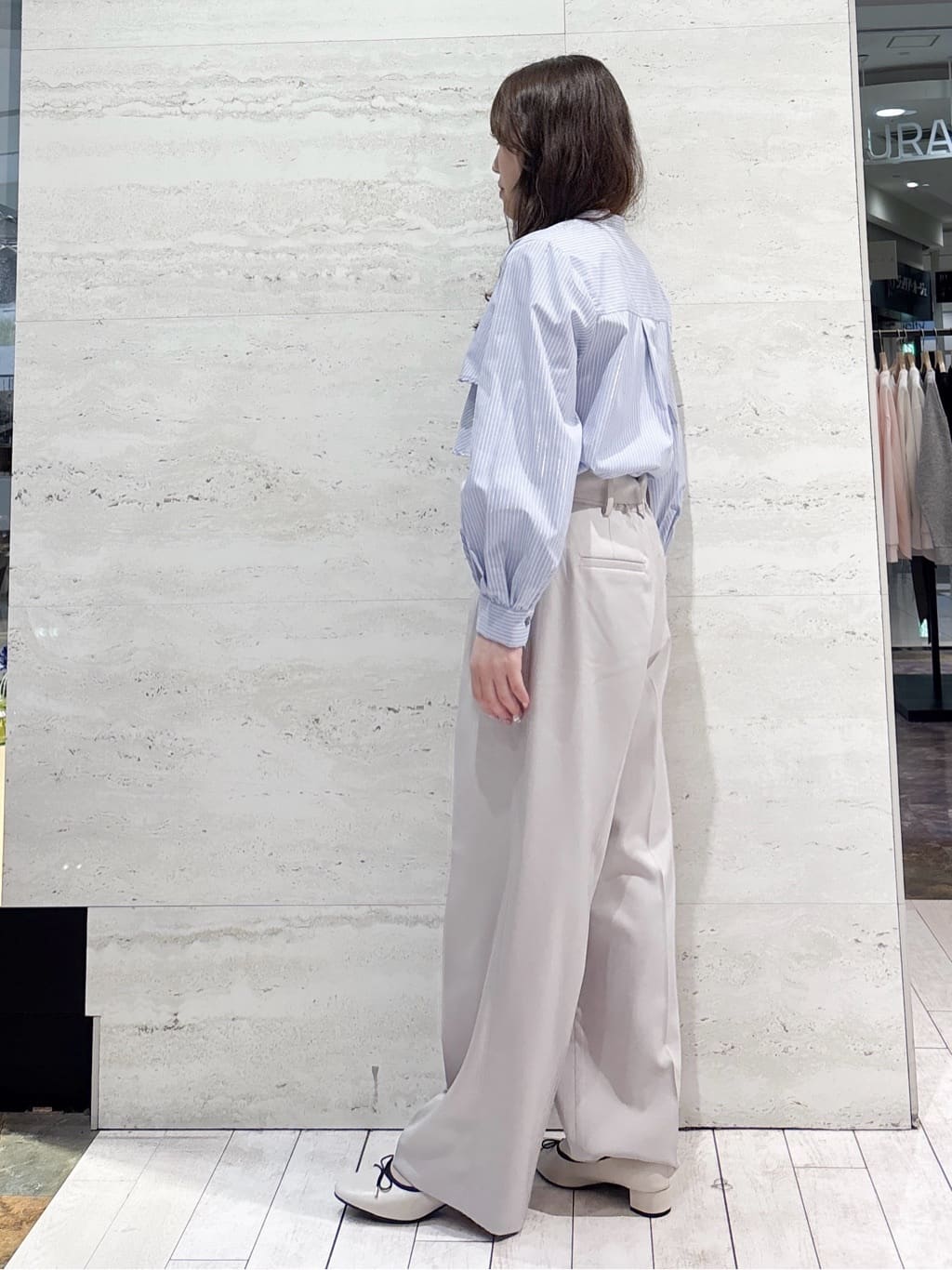 かほさんの「OPAQUE.CLIP｜【低反発】ラウンドトゥヒールバレエシューズ」を使ったコーディネート