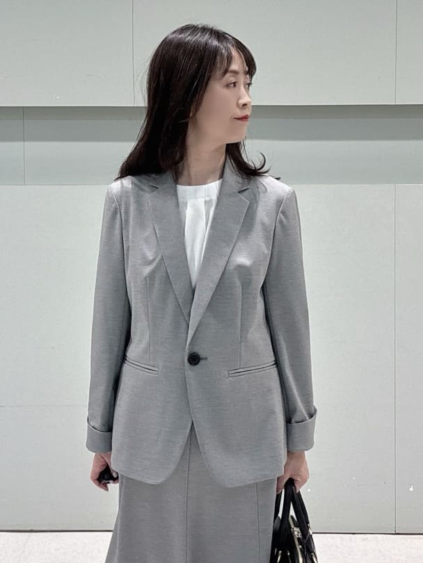 makiさんの「UNTITLED｜【UV/接触冷感/スーツ】ジャージテーラードジャケット」を使ったコーディネート