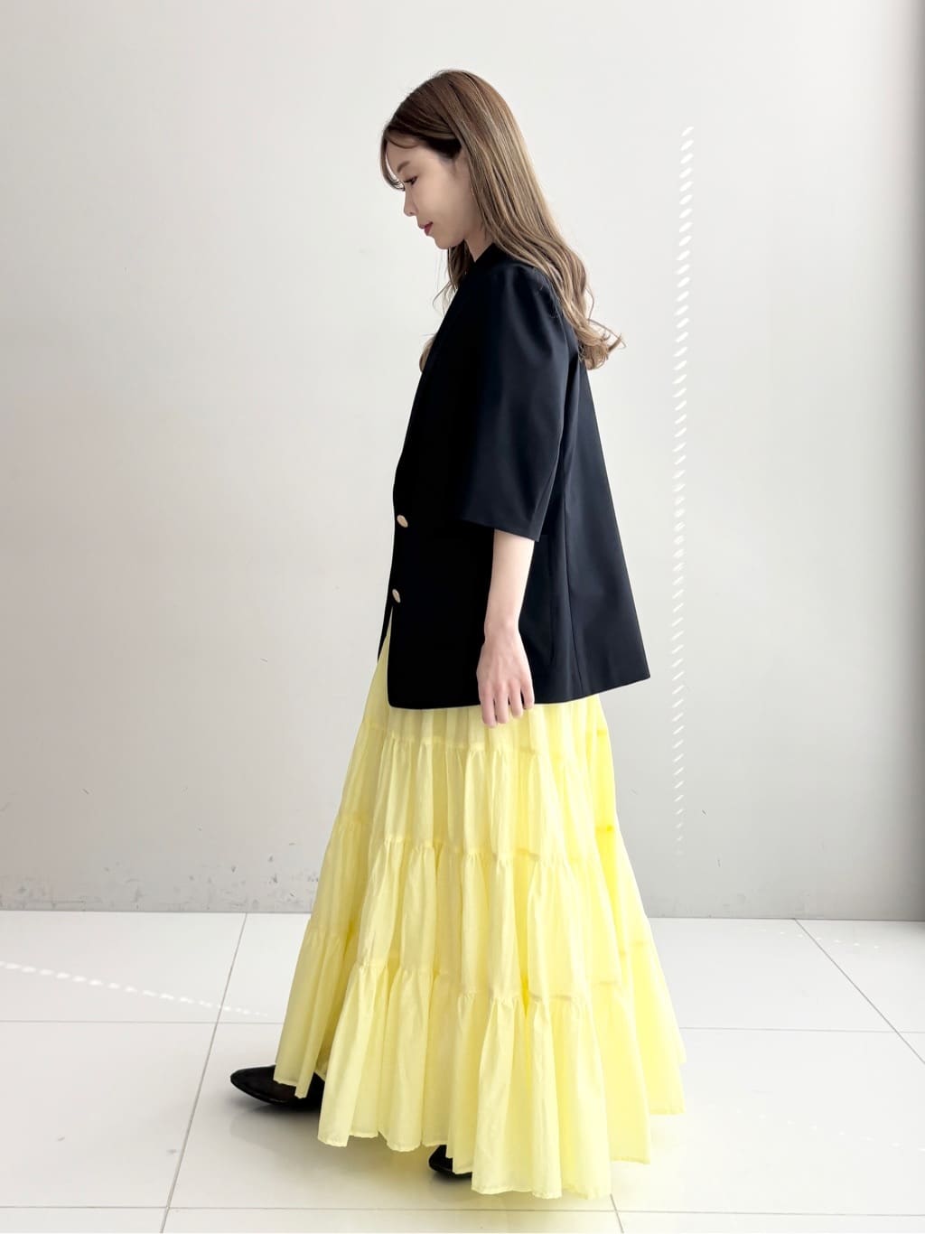 清水夏姫さんの「DRESSTERIOR｜【接触冷感／抗菌防臭／消臭】アイスクリアコットンTシャツ」を使ったコーディネート
