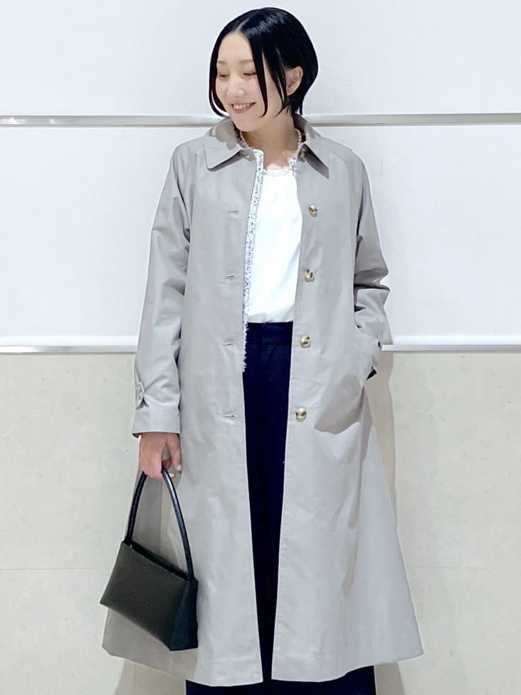 eriko さんの「Dessin｜シャンブレースプリングコート」を使ったコーディネート