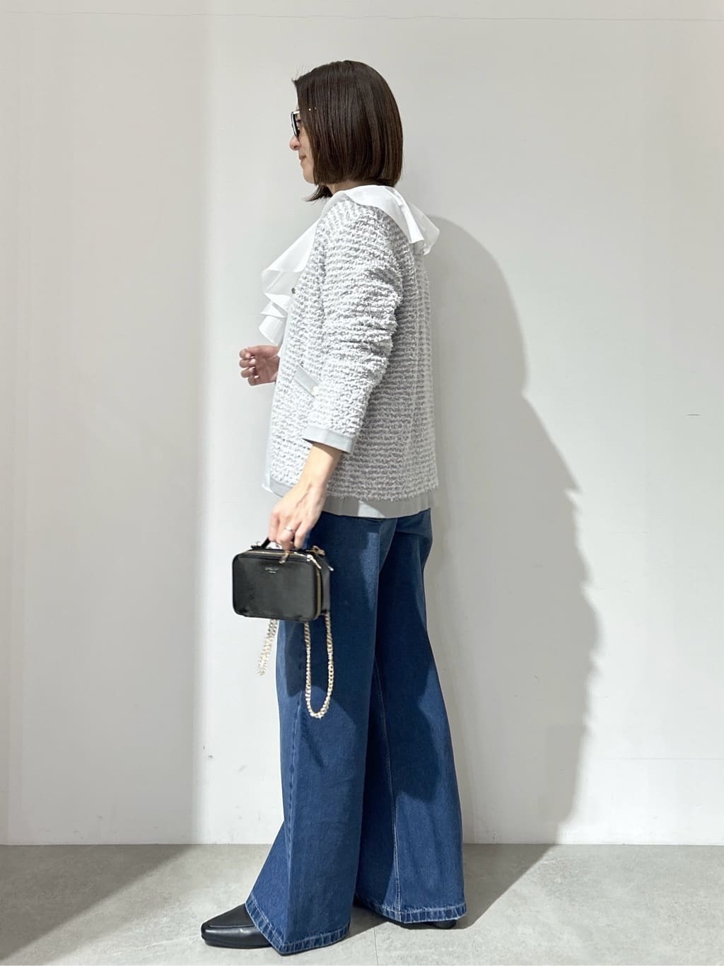 NAKAさんの「OPAQUE.CLIP｜ワイドストレートデニムパンツ【洗濯機OK】《S～LL》」を使ったコーディネート