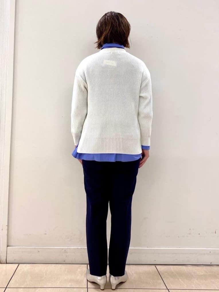 ksmさんの「Reflect｜【腰周りカバー／長め丈】モックネックニットプルオーバー」を使ったコーディネート