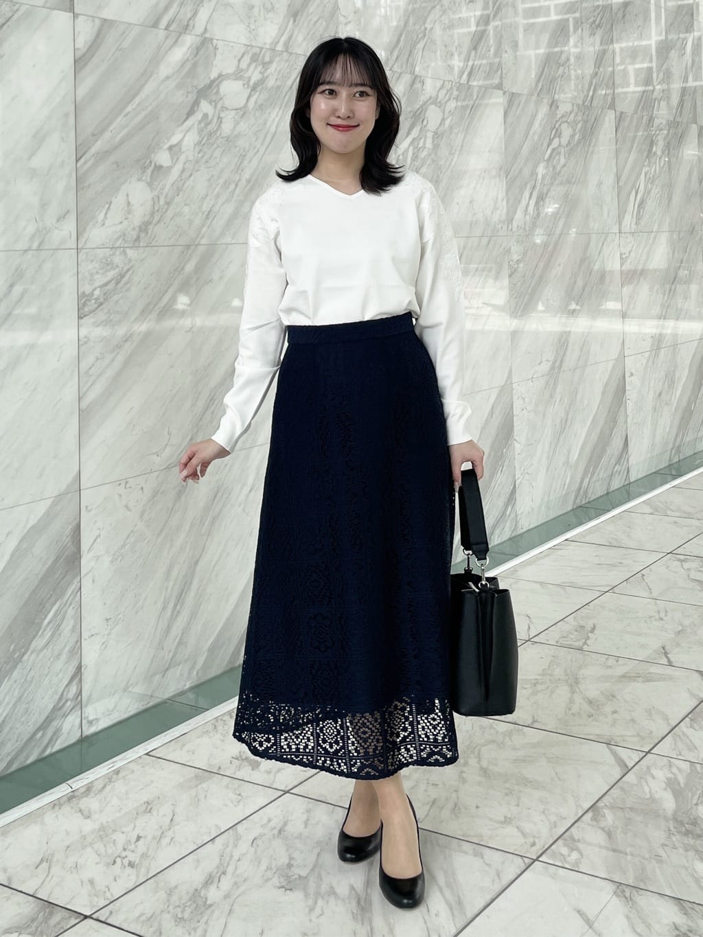 yukariさんの「Reflect｜レースデザインスリーブニットプルオーバー」を使ったコーディネート