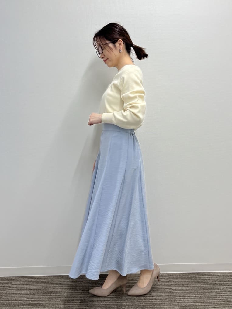 saoriさんの「【洗濯機OK】花粉防止Vネックニット」を使ったコーディネート
