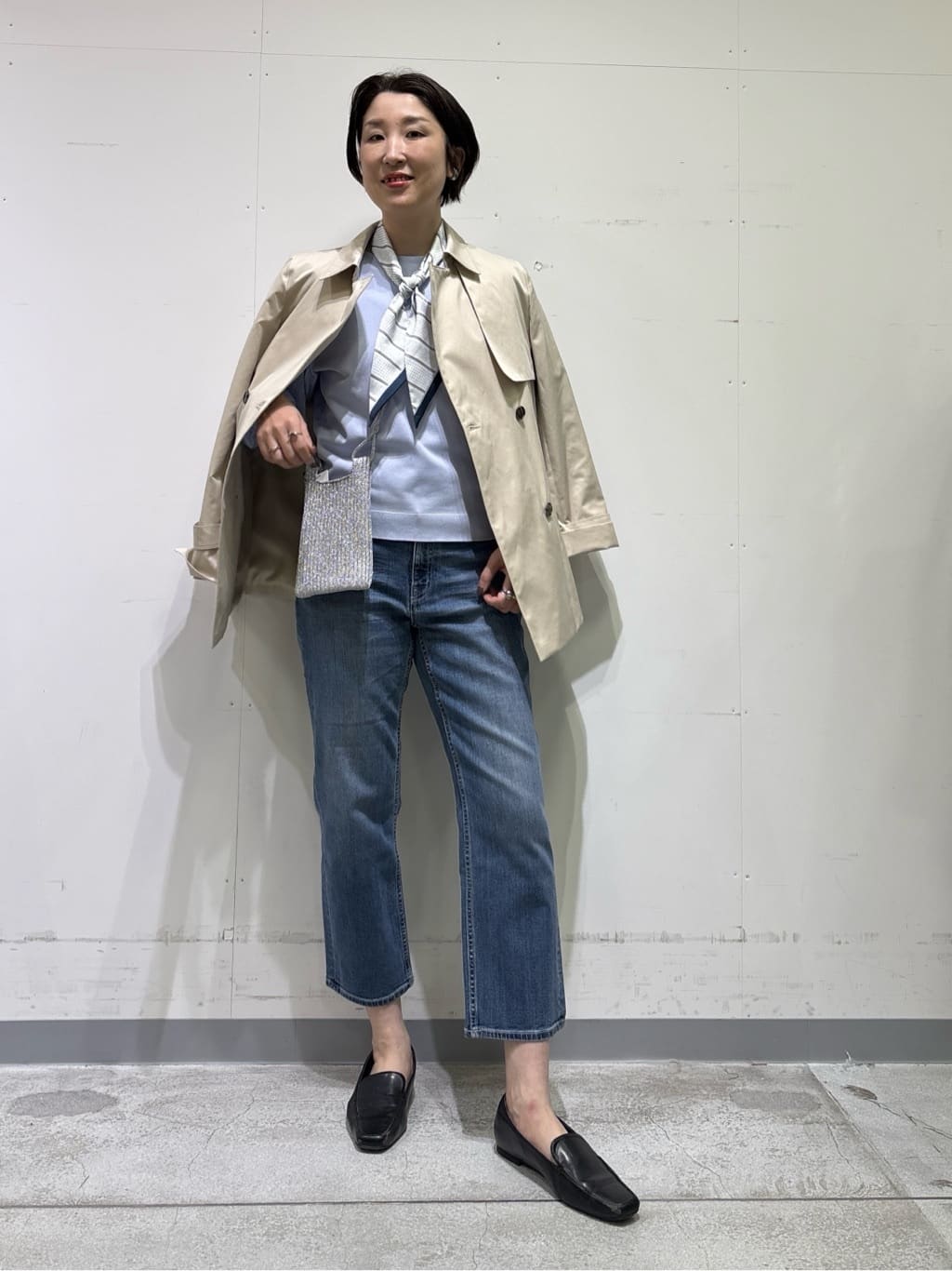 yuriさんの「INDIVI｜【洗える／華やか】袖プリーツニット」を使ったコーディネート