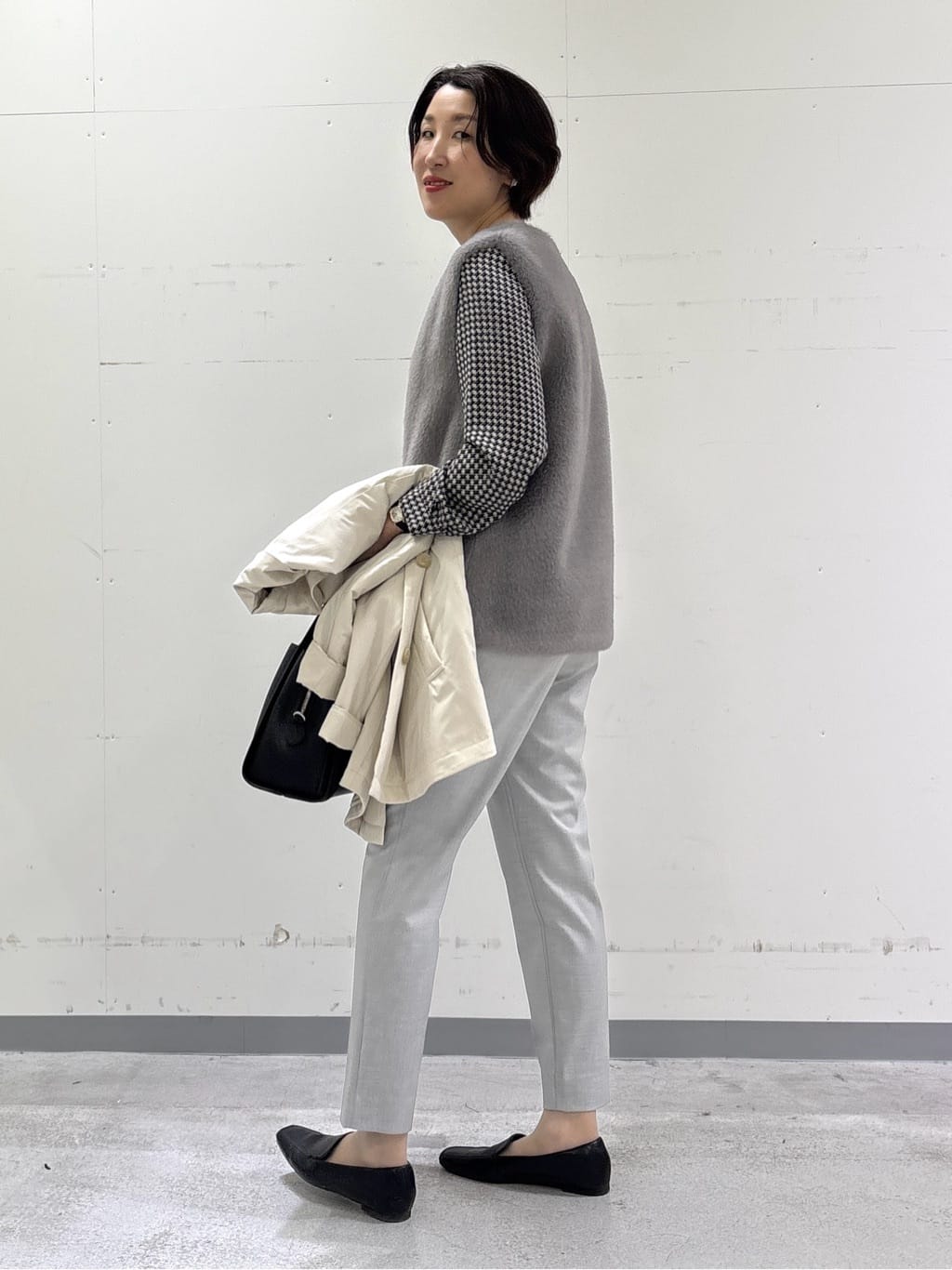 yuriさんの「INDIVI｜【洗える／裏起毛】ストレッチウォームパンツ」を使ったコーディネート