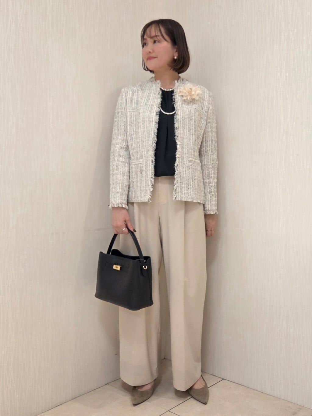 naokoさんの「UNTITLED｜【仕事着/スーツ】ファンシーツイード ジャケット」を使ったコーディネート