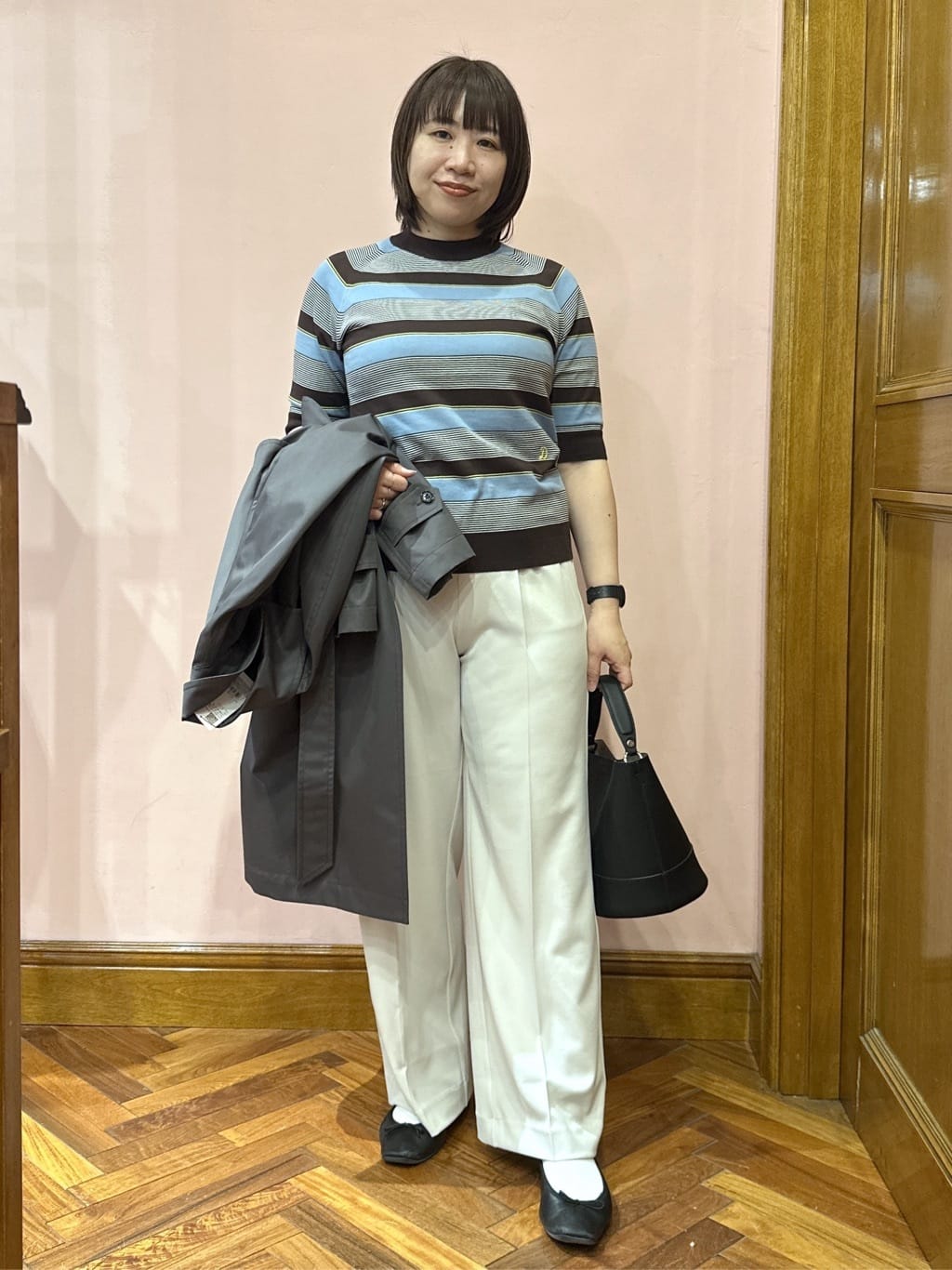 komatsuさんの「DRESSTERIOR｜◆【otonaMUSE5月号掲載】コットンシルクマルチボーダーニット」を使ったコーディネート