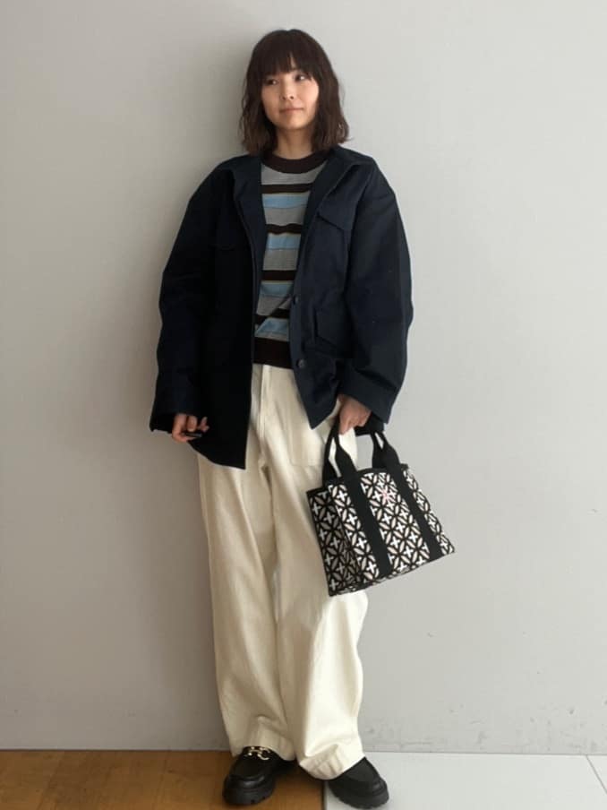 misaさんの「DRESSTERIOR｜【ウォッシャブル】コンパクトコットンミリタリーブルゾン」を使ったコーディネート