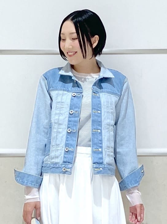 eriko さんの「Dessin｜【ユニセックス/2WAY】リバーシブルデニムジャケット」を使ったコーディネート