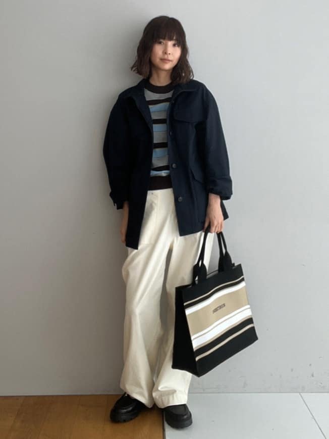misaさんの「DRESSTERIOR｜【ウォッシャブル】コンパクトコットンミリタリーブルゾン」を使ったコーディネート