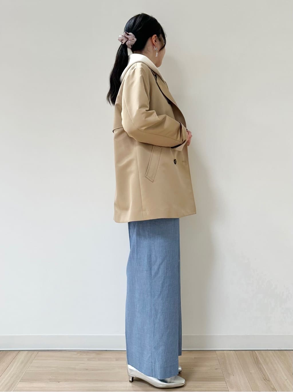Momoさんの「Reflect｜【オン・オフ着回しやすい◎】ダブルブレストジャケット」を使ったコーディネート