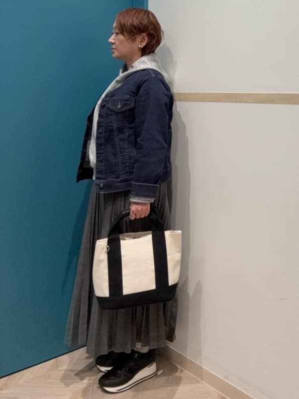 mamoさんの「SHOO･LA･RUE｜【SHOO・LA・RUE DENIM/S-LL/高レビュー】大人のための ノーカラーデニムジャケット」を使ったコーディネート