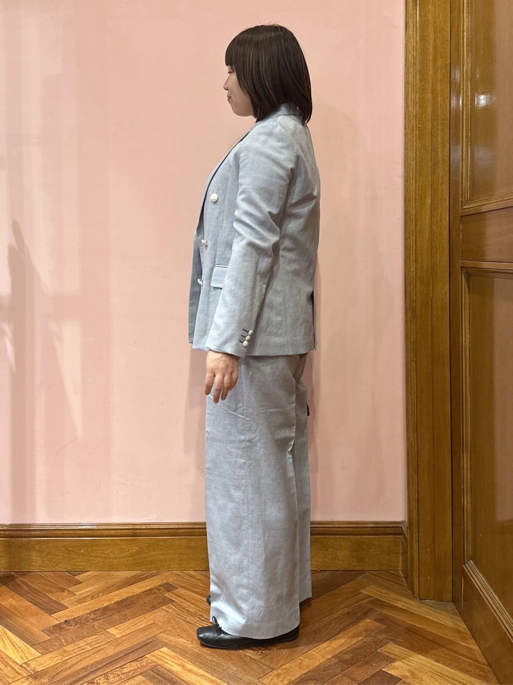 komatsuさんの「DRESSTERIOR｜【セットアップ可】リネンブレンドダブルブレストジャケット」を使ったコーディネート