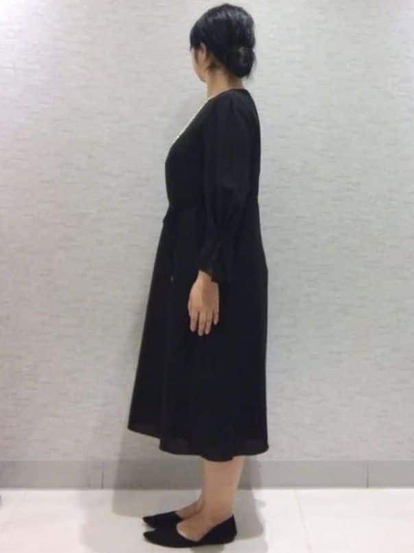 sakoさんの「Reflect｜【SS-4Lサイズ／付属リボン】スリーブデザインジョーゼットワンピース」を使ったコーディネート