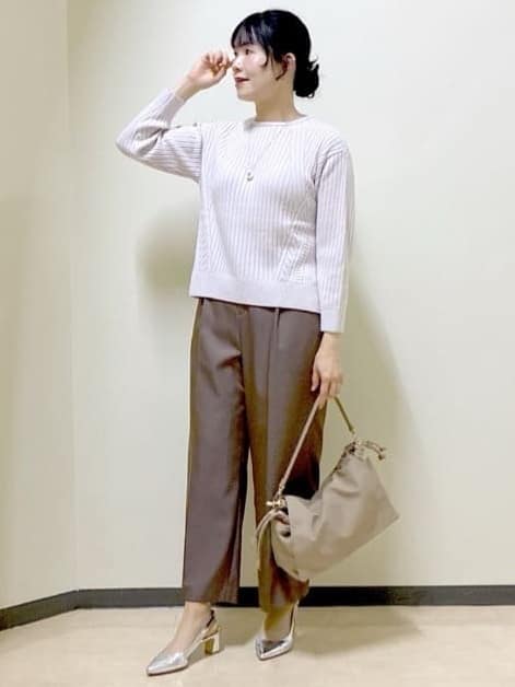  beni_gingerさんの「Reflect｜【ゆったり着られる◎】ワイドリブニットプルオーバー」を使ったコーディネート