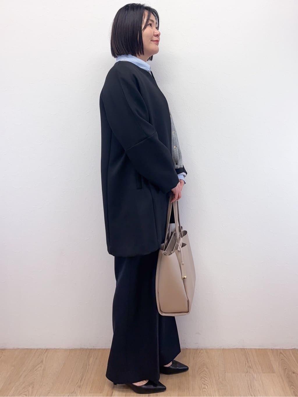 Takeさんの「OPAQUE.CLIP｜フォルムスリーブミドルコート【洗濯機OK】」を使ったコーディネート