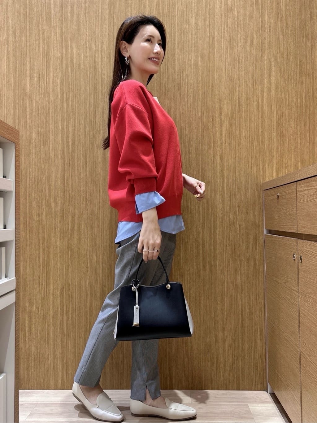 maiさんの「OPAQUE.CLIP｜撥水フードZIPロングコート【洗濯機OK】」を使ったコーディネート