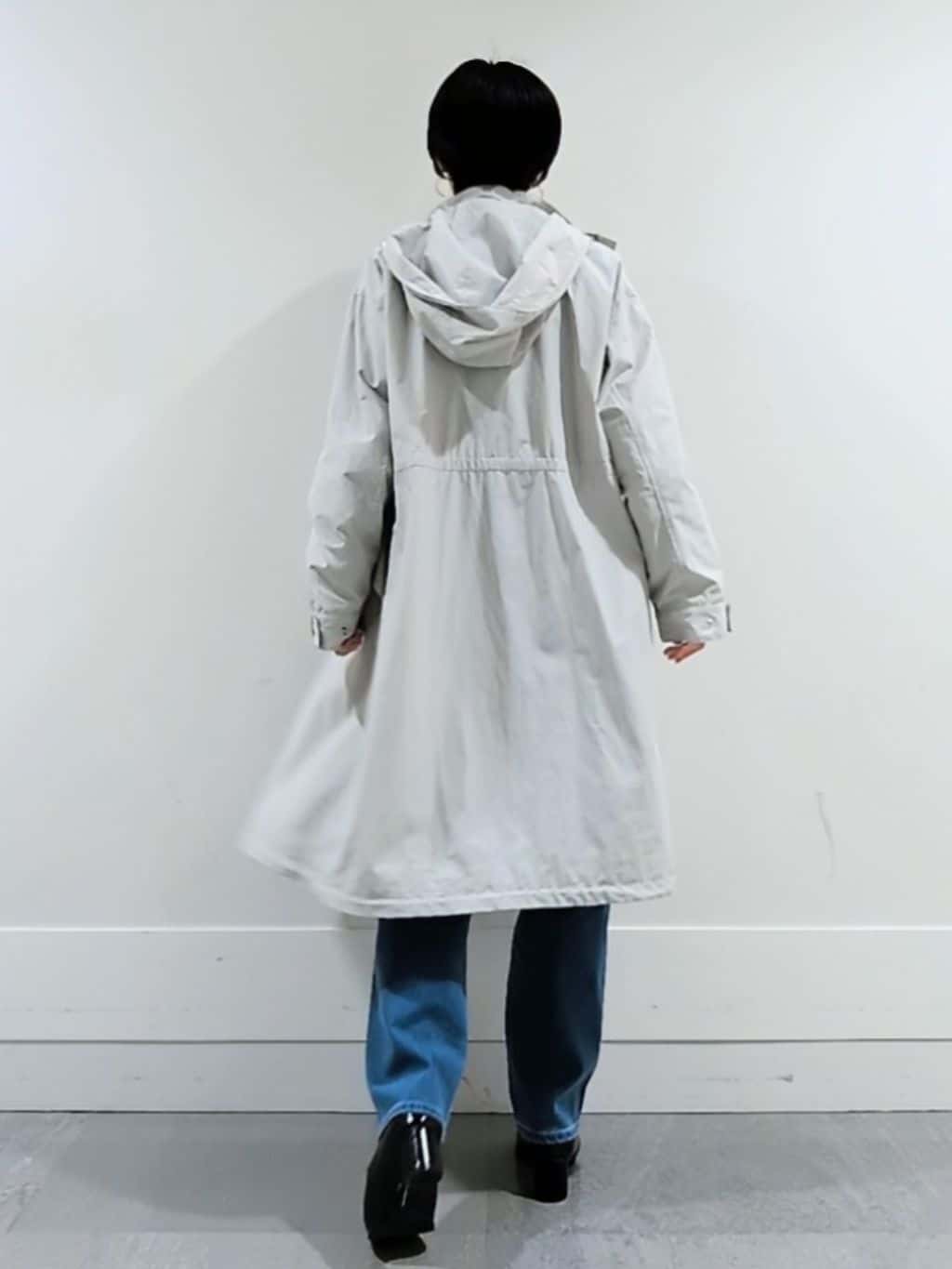 ミズタさんの「UNTITLED｜◆【2WAY/洗える/はっ水】グログランモッズコート」を使ったコーディネート
