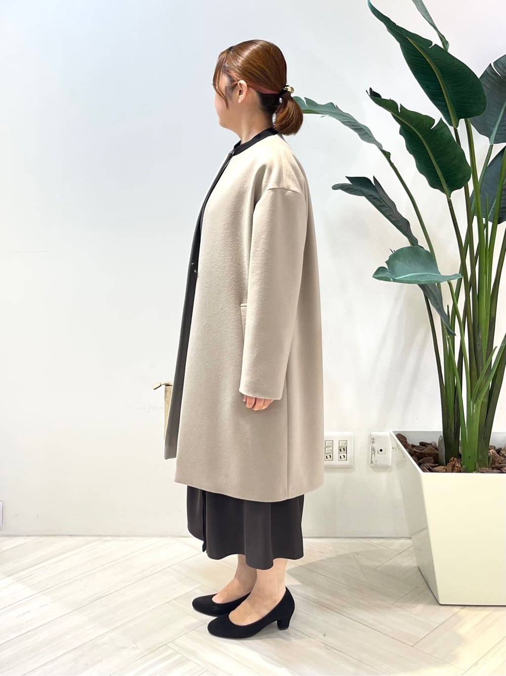 Tomoさんの「UNTITLED｜◆【洗える/前開き/フォーマル】バイカラー ワンピース」を使ったコーディネート