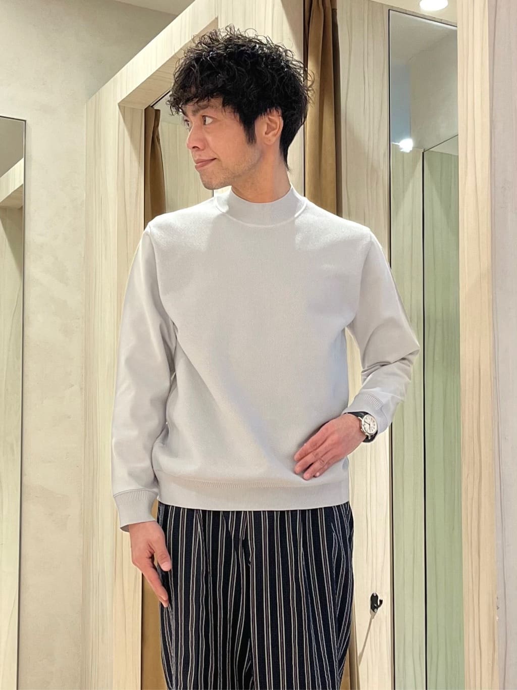 URAさんの「TAKEO KIKUCHI｜【BOWLER HAT LABEL】サッカーストライプ ダブルジャケット」を使ったコーディネート