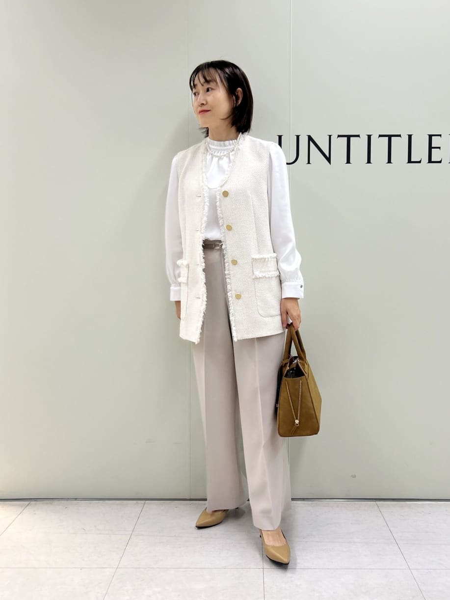 Mikiさんの「UNTITLED｜【オンオフ使える】スラブツイード ジレ」を使ったコーディネート
