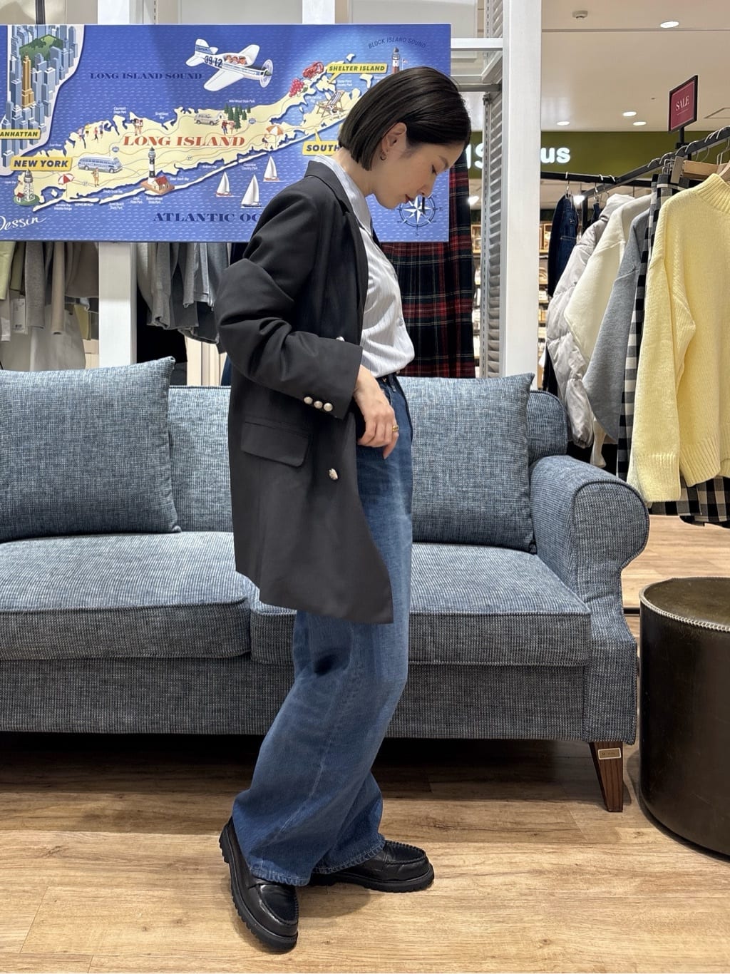 risaさんの「Dessin｜ダブルジャケット」を使ったコーディネート