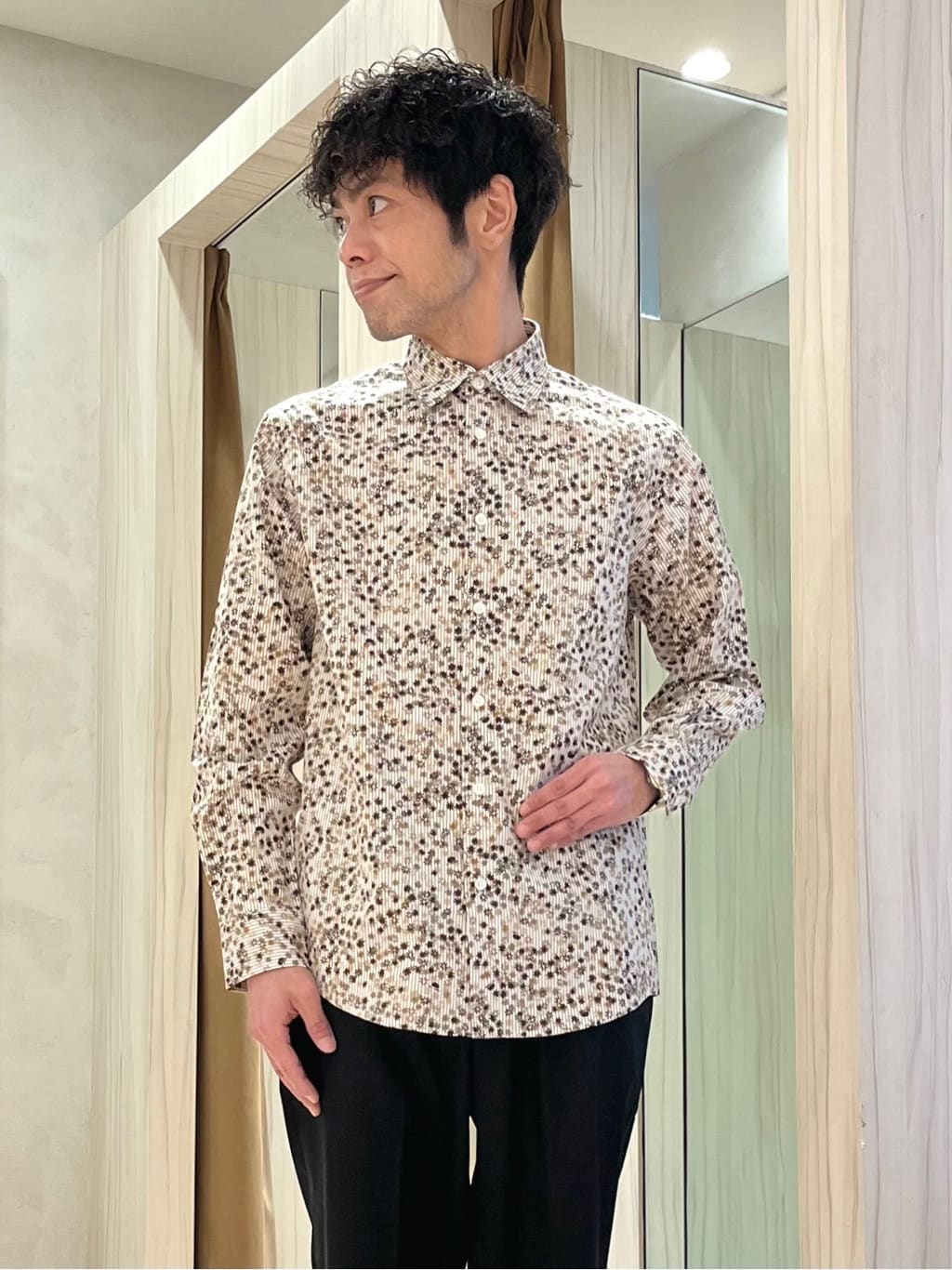 URAさんの「TAKEO KIKUCHI｜畦編みチェック プルオーバーニット」を使ったコーディネート