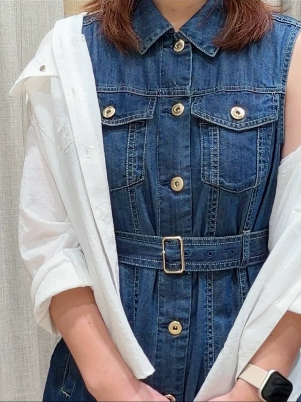 Fumikaさんの「grove｜【貴島明日香さん着用】お仕事も普段も。今どきワークシャツブラウス」を使ったコーディネート