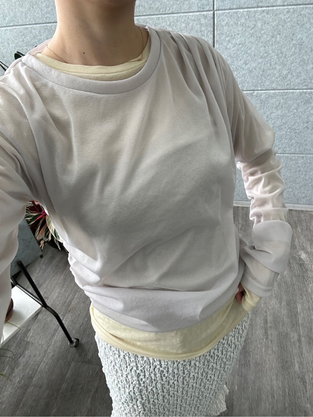 harunaさんの「CODE A｜line zip trousers」を使ったコーディネート