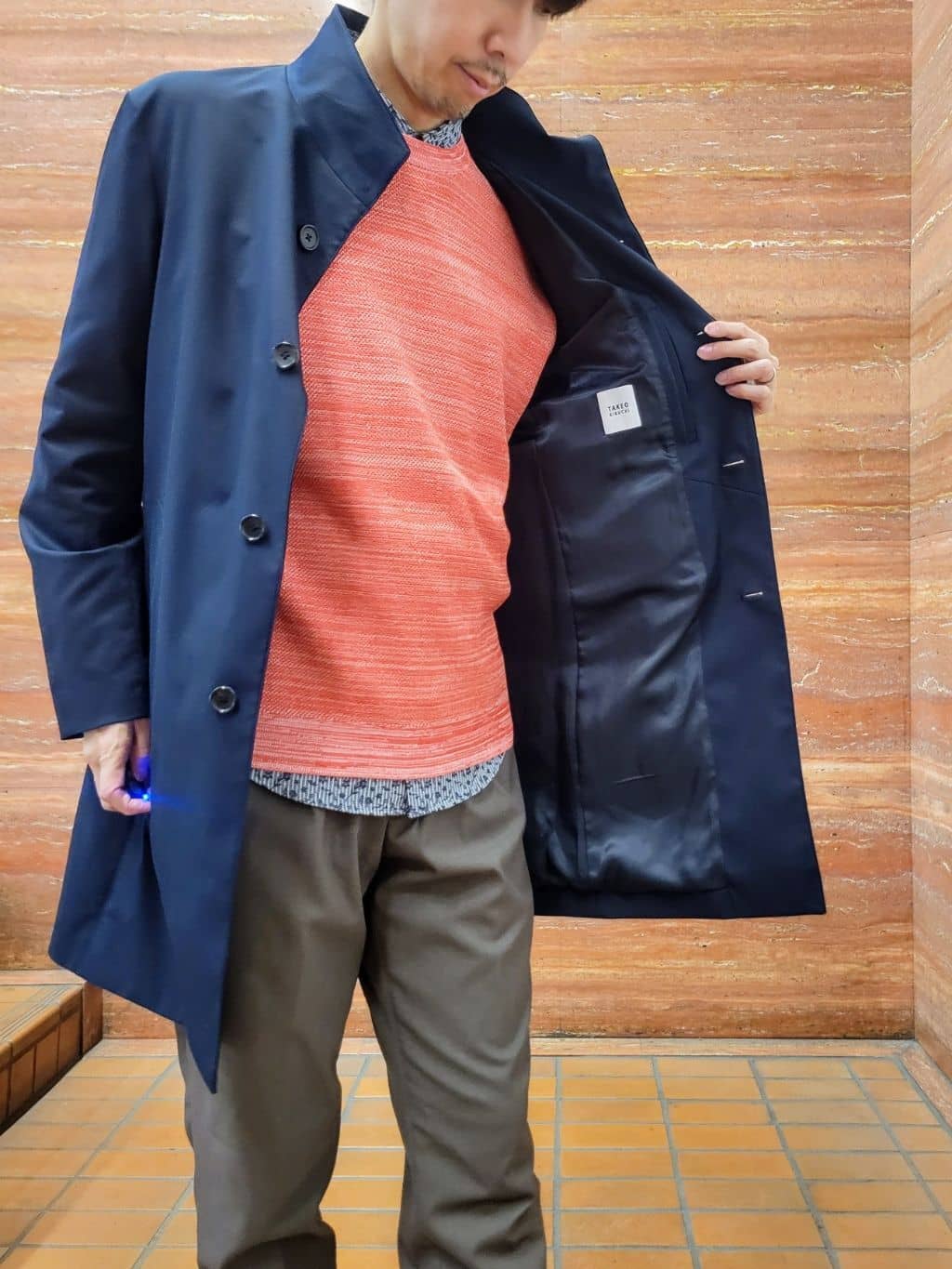 piroyaさんの「TAKEO KIKUCHI｜撥水ツイル スタンドカラー コート」を使ったコーディネート