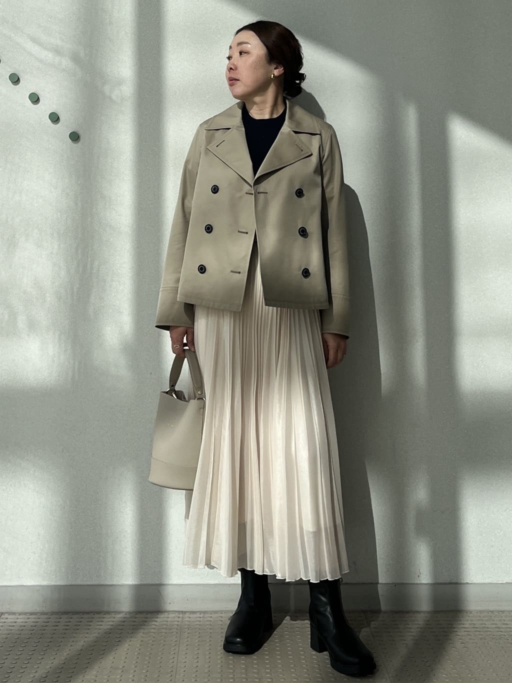 Soeさんの「DRESSTERIOR｜◆【ウォッシャブル】コットンフルニードルニット」を使ったコーディネート