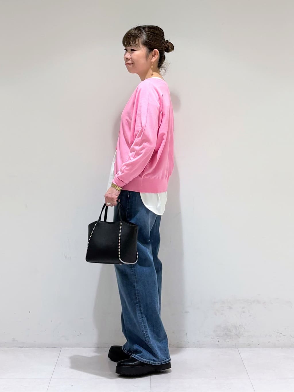 tsuyuさんの「INDIVI｜【撥水／軽量】ミニマル スタンドカラーコート」を使ったコーディネート