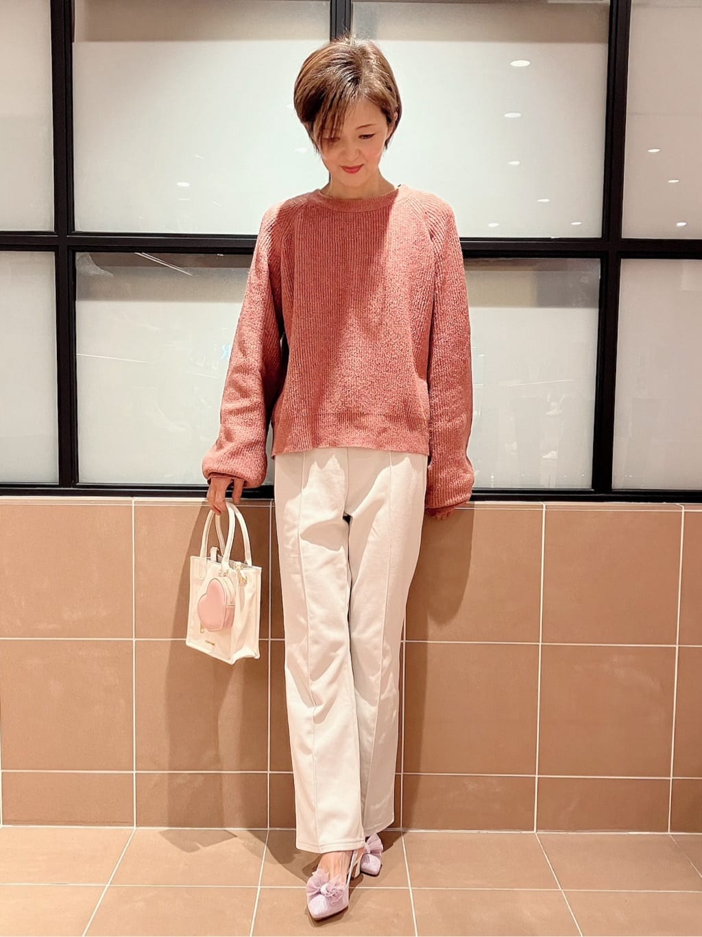 Ｋさんの「ESPERANZA｜シフォンリボン付きバックストラップパンプス」を使ったコーディネート