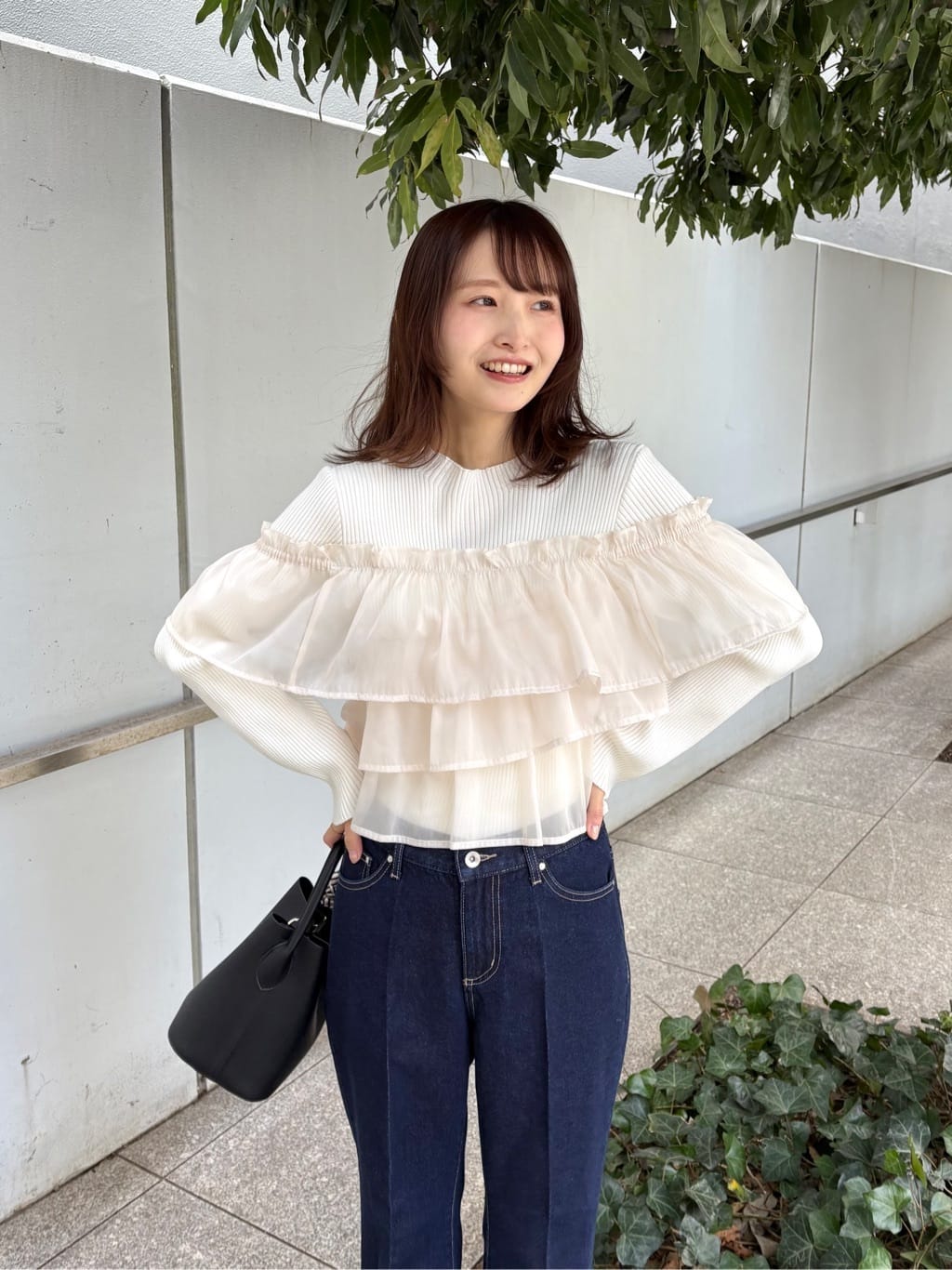 みさかさんの「index｜3wayフリルドッキングニット【洗濯機OK／抗ピル】」を使ったコーディネート