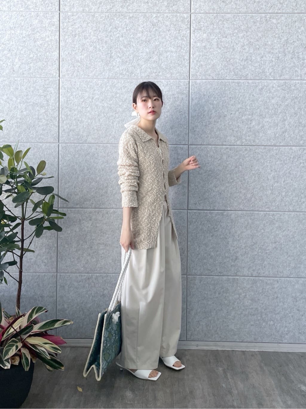 Renoさんの「INDIVI｜ブークレポロニット」を使ったコーディネート