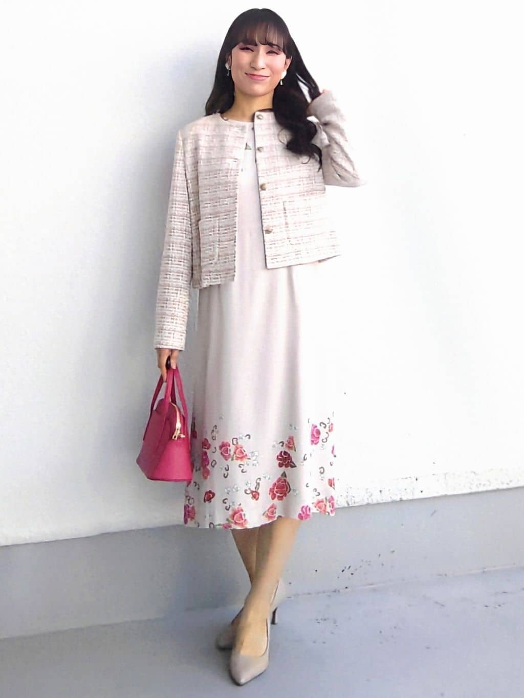 keinaさんの「SunaUna｜【ON/OFF着回し】カラーツイードジャケット」を使ったコーディネート