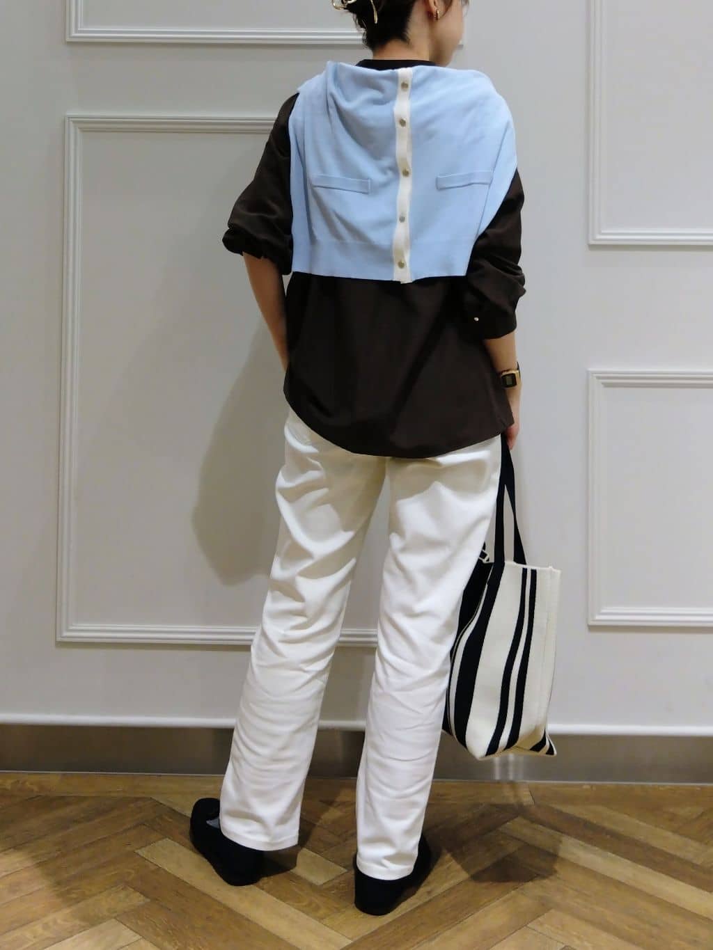 おとうふさんの「SHOO･LA･RUE｜【洗濯機可/SS-LL】すらっときれい見え 大人のストレッチストレートパンツ」を使ったコーディネート