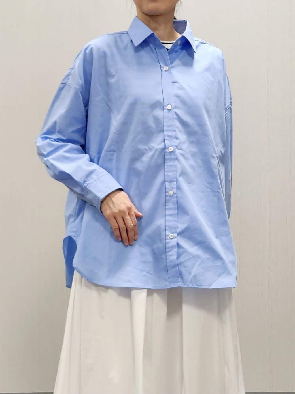 naraさんの「Dessin｜【洗える】バックボタンオーバーシャツ」を使ったコーディネート