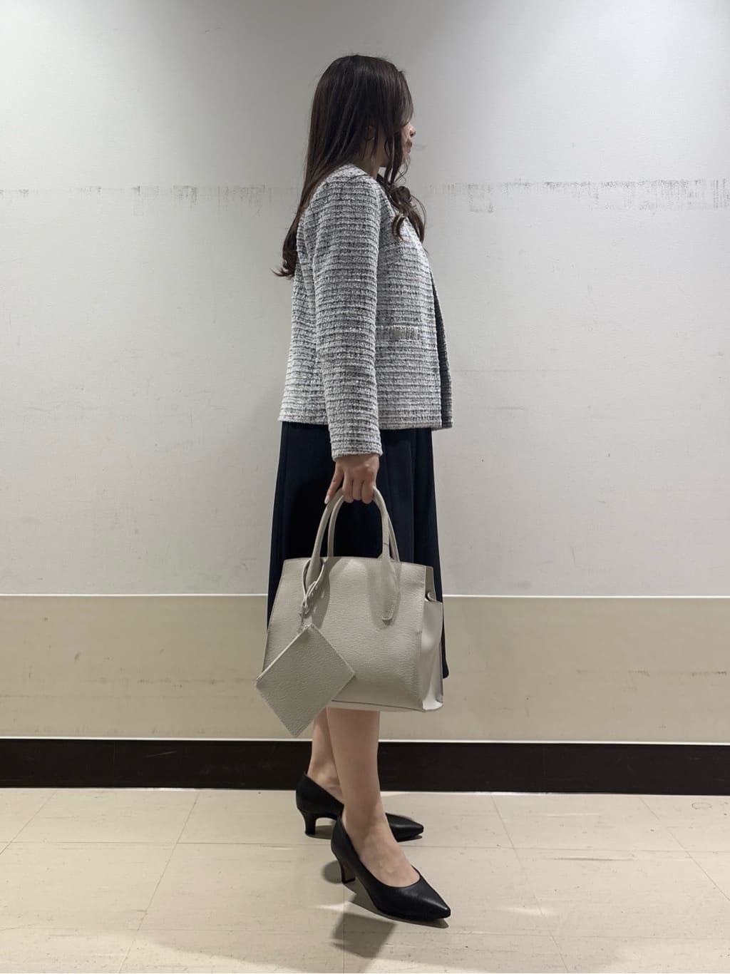 kahoさんの「INDIVI｜【洗える／UVケア】ジョーゼットフレアワンピース」を使ったコーディネート
