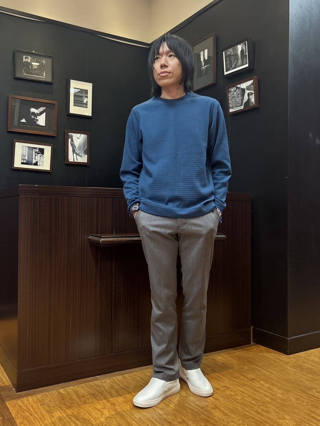 moritaさんの「TAKEO KIKUCHI｜スライドパズル ジャカード ブルゾン」を使ったコーディネート