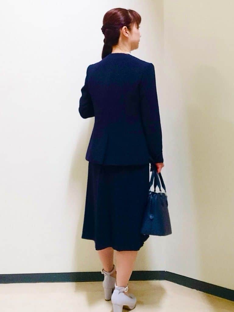 花さんの「Reflect｜【SS-4Lサイズ／通勤／セットアップ可】ノーカラージャケット」を使ったコーディネート